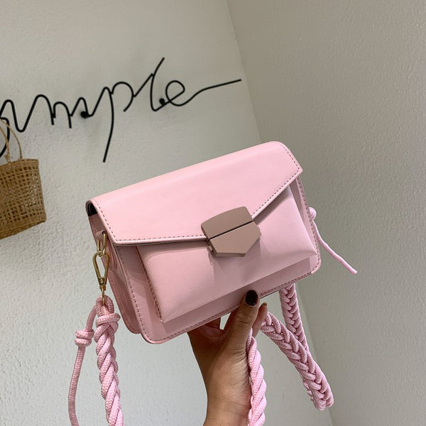 Braided Strap Bag - Pink