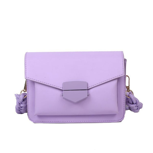 Braided Strap Bag - Purple
