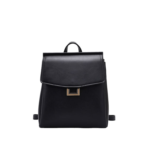 Flap Lock Backpack - Black