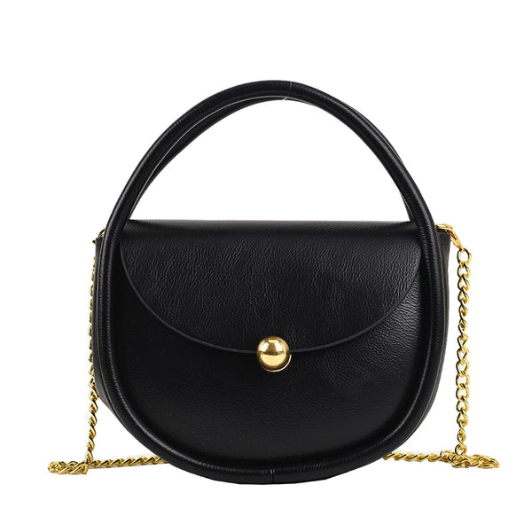 Round Crossbody Bag - Black