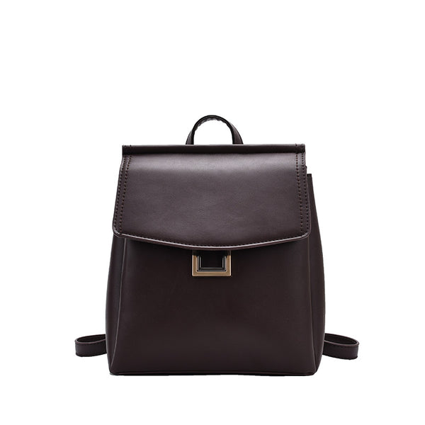 Flap Lock Backpack - Brown