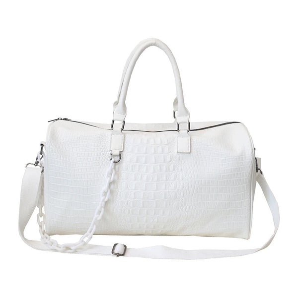 Alligator Duffel Bag - White