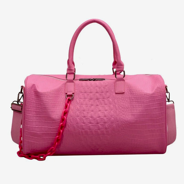 Alligator Duffel Bag - Pink