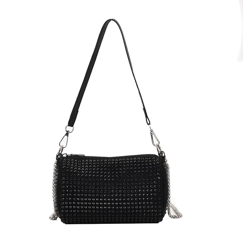 Rhinestone Bag  - Black