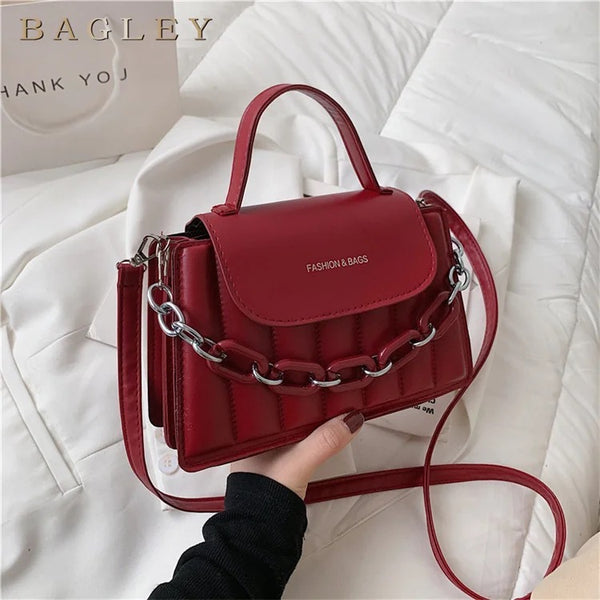 Crossbody Chain Bag - Red