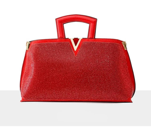 Glitter Tote Bag - Red