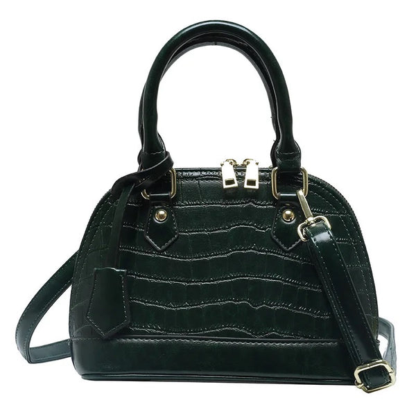 Crocodile Retro Chain Tote - Green