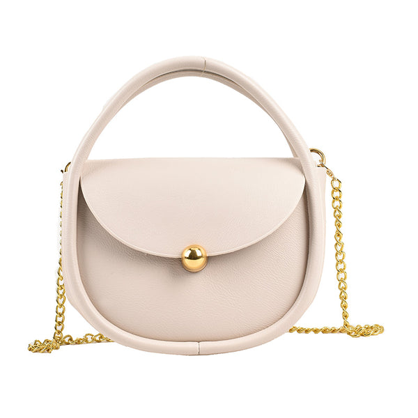 Round Crossbody Bag - White