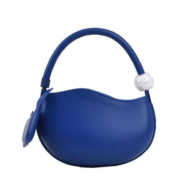 Pea Shape Top Handle Bag - Royal Blue